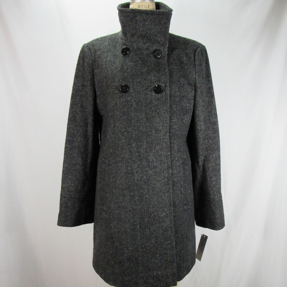 Larry Levine Jackets & Blazers - Larry Levine L Gray Wool Double Breasted Coat NWT